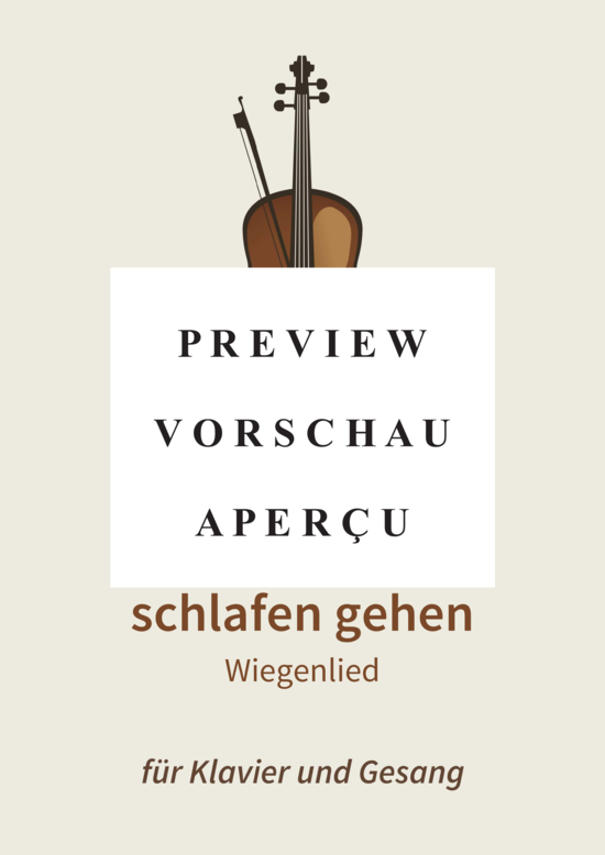 gallery: Abends will ich schlafen gehen - Wiegenlied , , (Sopran-, Altstimme + Klavier)