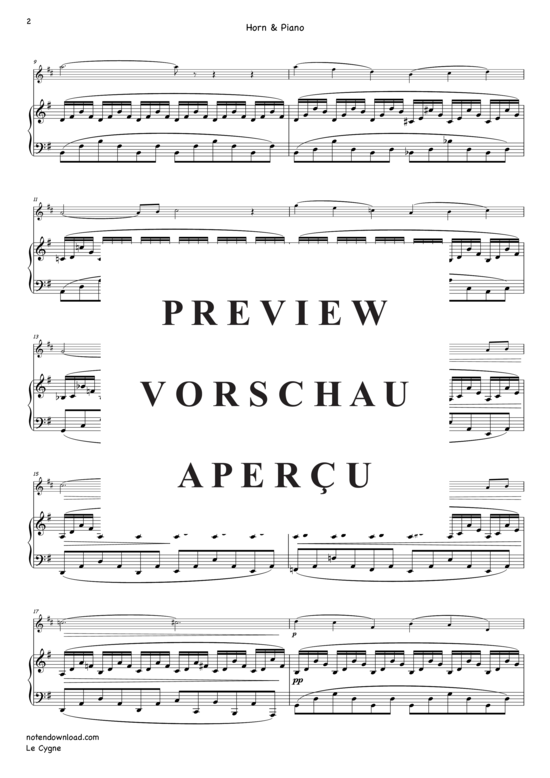 gallery: Der Schwan (Le Cygne) , ,  (Horn in F + Klavier)