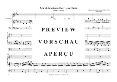 gallery: Ach bleib bei uns, Herr Jesu Christ( BWV649 VVB) , ,  (Orgel Solo)