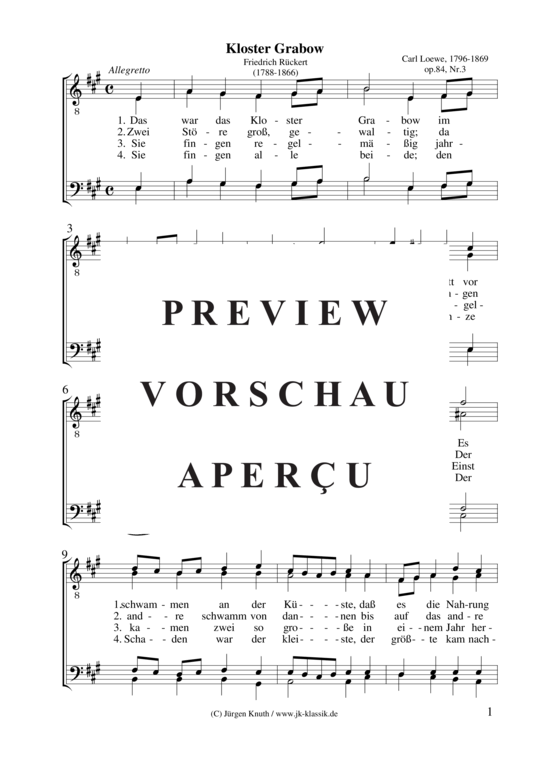 gallery: Kloster Grabow op.84, Nr.3 , , (Männerchor)