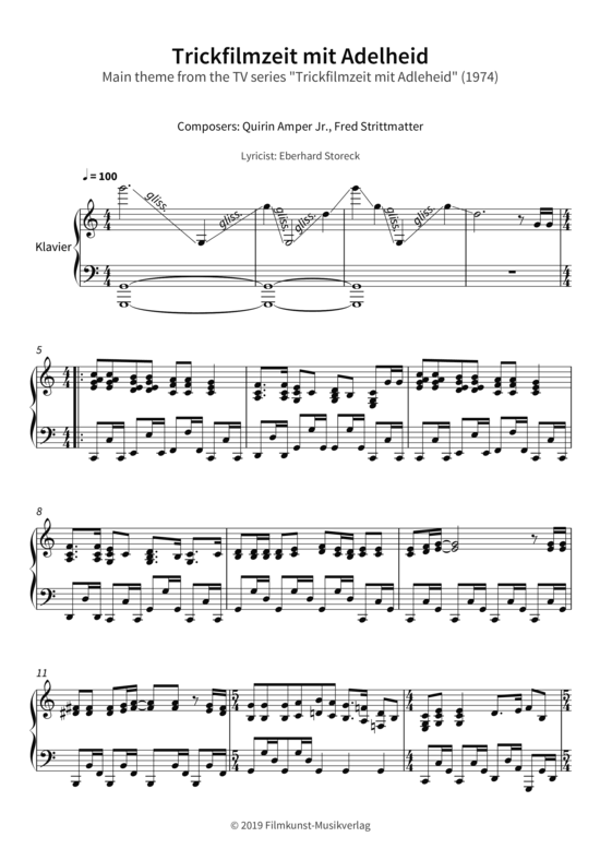 gallery: Trickfilmzeit mit Adelheid - Main theme from the TV series Trickfilmzeit mit Adleheid (1974) , ,  (Klavier Solo)