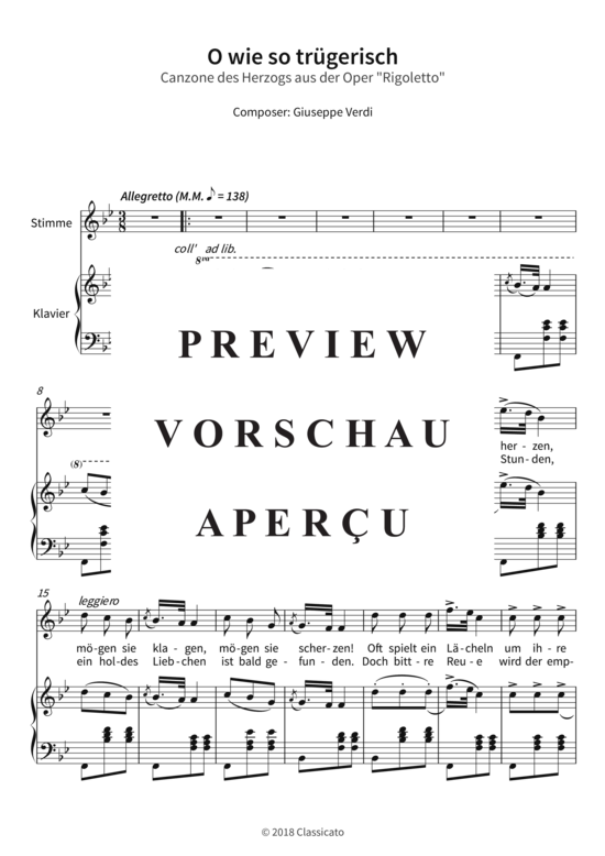 gallery: O wie so trügerisch - Canzone des Herzogs aus der Oper Rigoletto , , (Gesang + Klavier)