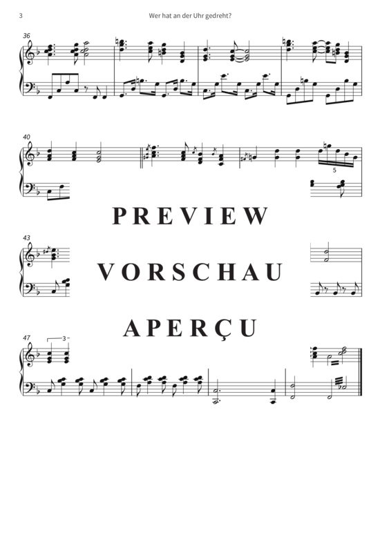 gallery: Wer hat an der Uhr gedreht? - Arrangiert für Jazzklavier , , (Klavier Solo)