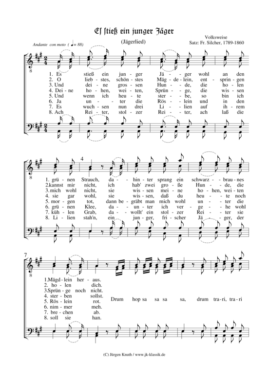gallery: Es stieß ein junger Jäger (Jägerlied) , ,  (Männerchor)
