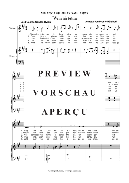gallery: Wenn ich träume, Aus dem Englischen nach Byron , , (Klavier + Gesang)