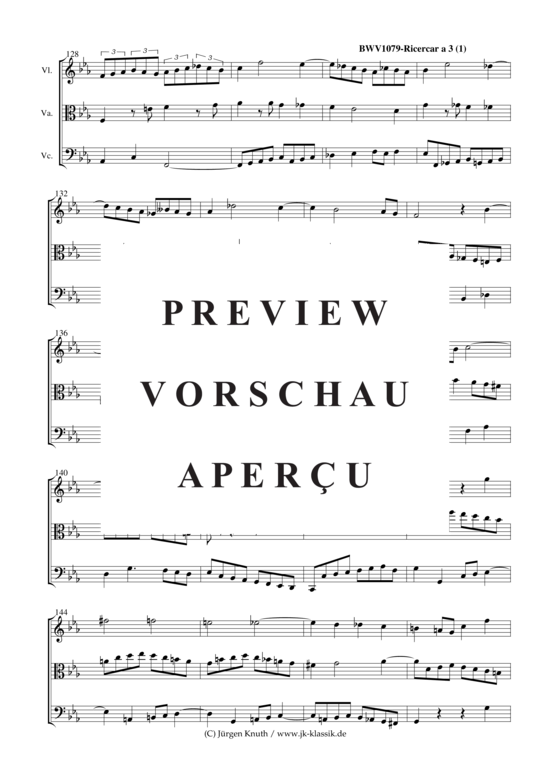 gallery: Musikalisches Opfer BWV 1079 Ricerar a3 (1) , ,  (Trio: Violine, Viola, Cello)