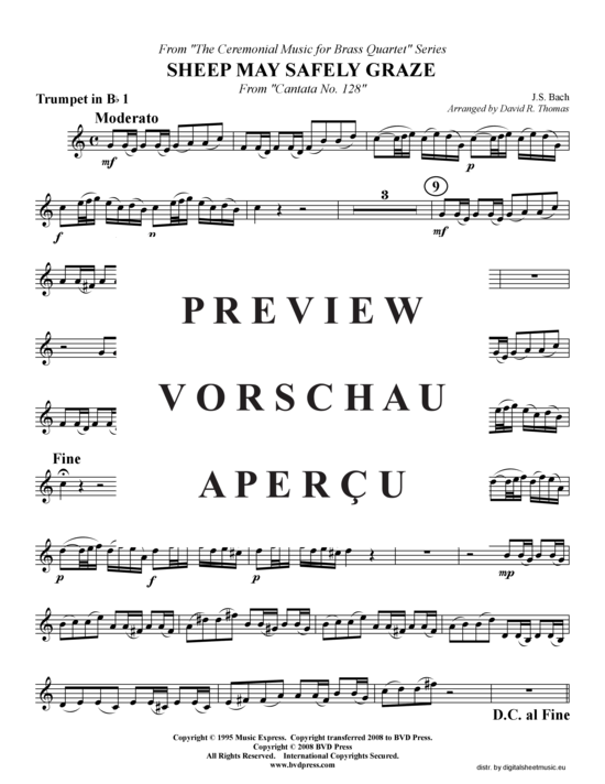 gallery: Schafe können sicher weiden (2xTromp in B, Horn in F (Pos) , , , Pos)