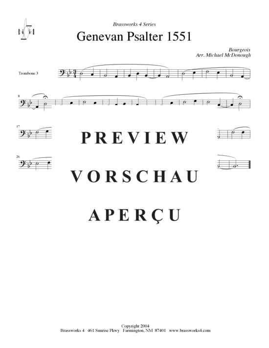 gallery: Genevan Psalter 1551 , , (Posaunen-Quartett)