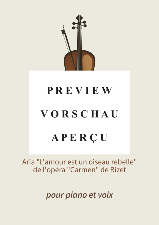 gallery: Habanera - Aria L´amour est un oiseau rebelle de l´opéra Carmen de Bizet , , (Gesang + Klavier)