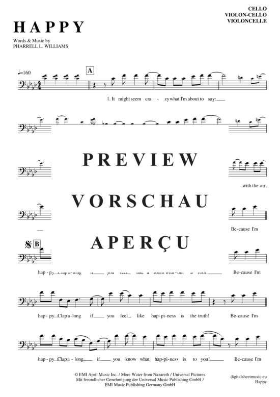 gallery: Happy (Pharrell Williams) , Williams, Pharrell,  (Violon-Cello)
