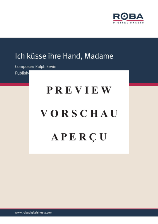 gallery: Ich küsse ihre Hand, Madame , , (Klavier + Gesang)