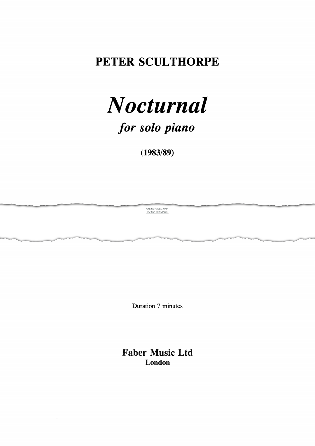 gallery: Nocturnal, Peter Sculthorpe, Klavier