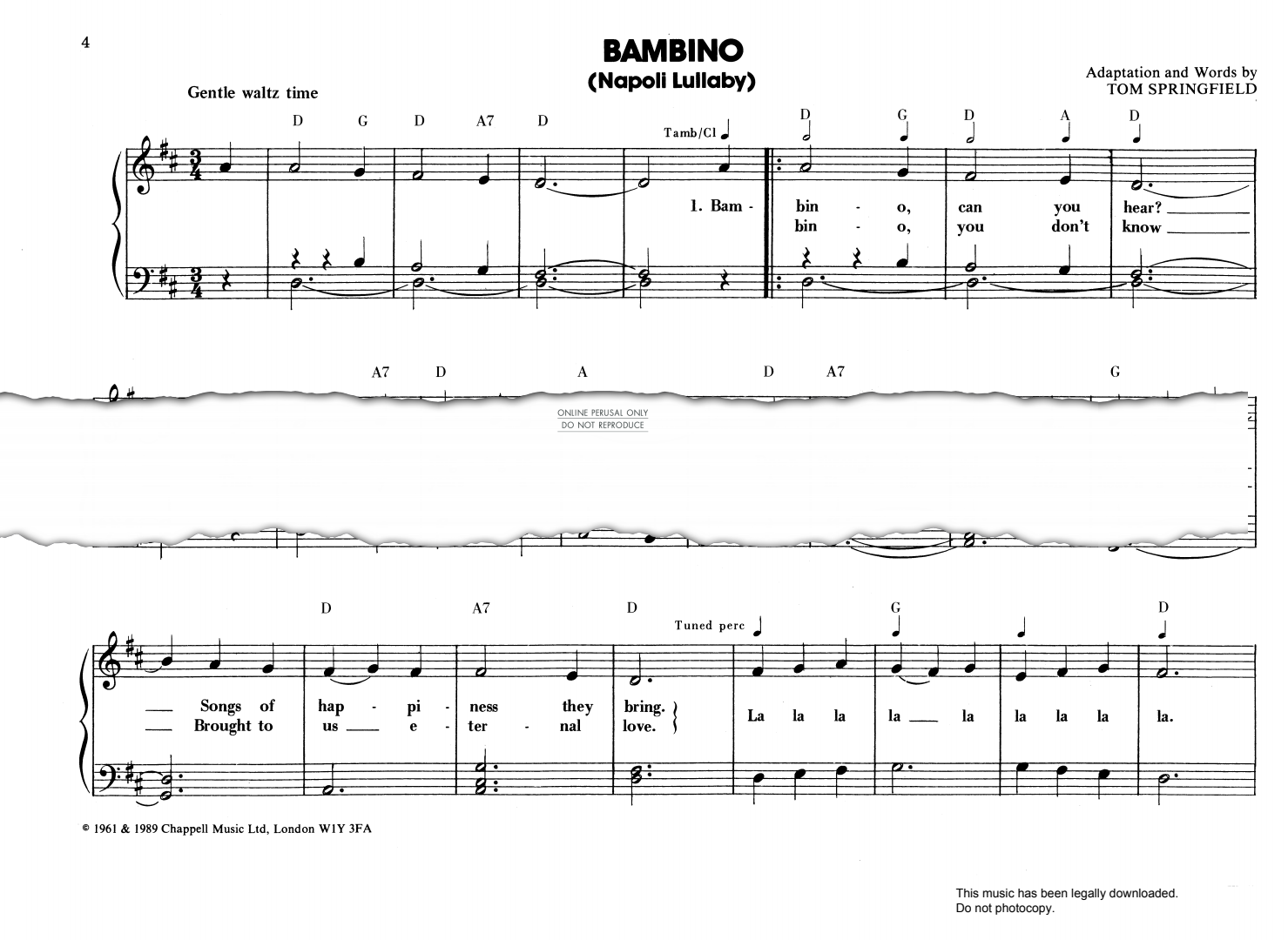 gallery: Bambino (Napoli Lullaby), Tom Springfield, Gesang, Gitarre, Klavier, Percussion