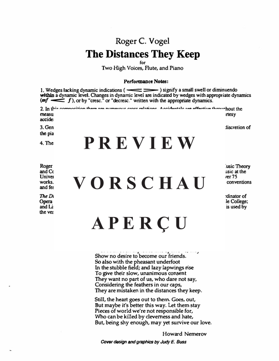 gallery: Distances They Keep, The (2x Sopran/Tenor) , , , Flöte und Klavier)