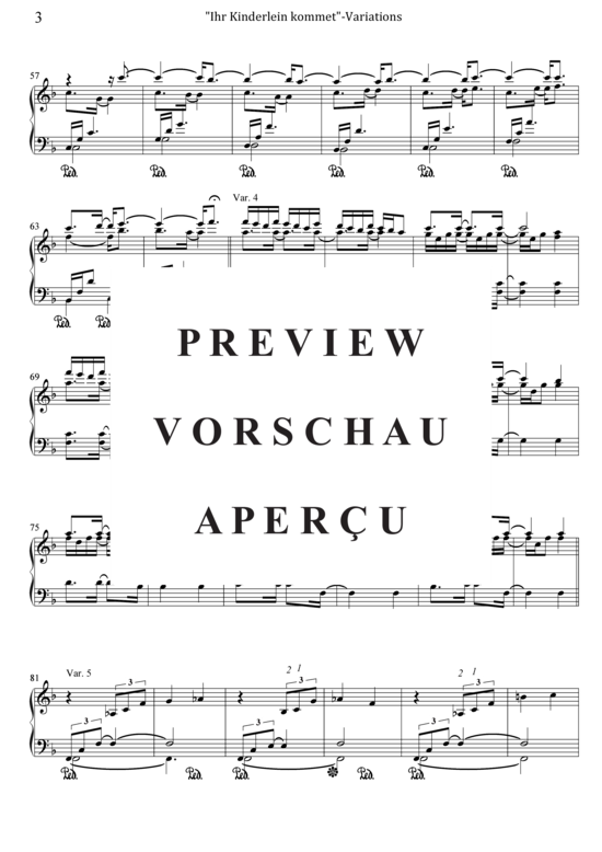 gallery: Ihr Kinderlein kommet (Variationen) , ,  (Klavier Solo mittel)