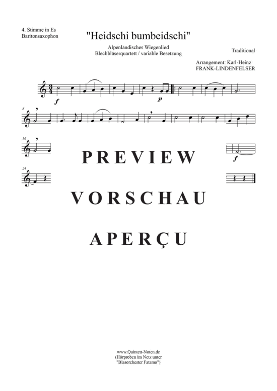 gallery: Heidschi-Bumbeidschi Blechbläser Quartett/Ensemble , , (variable Besetzung)