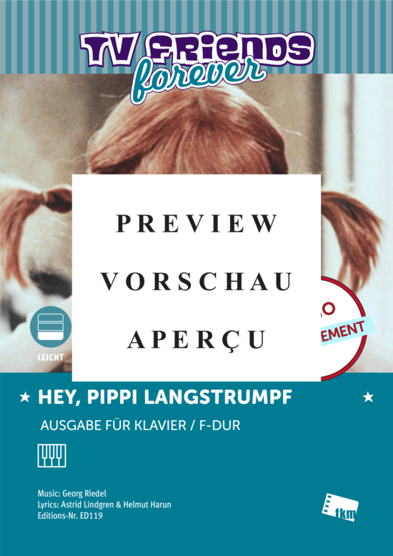 gallery: Hey, Pippi Langstrumpf - Title song of Pippi Longstocking movies Pippi in Taka-Tuka-Land, Pippi außer Rand und Band and TV series Pippi Longstocking (1971) , ,  (Klavier Solo)