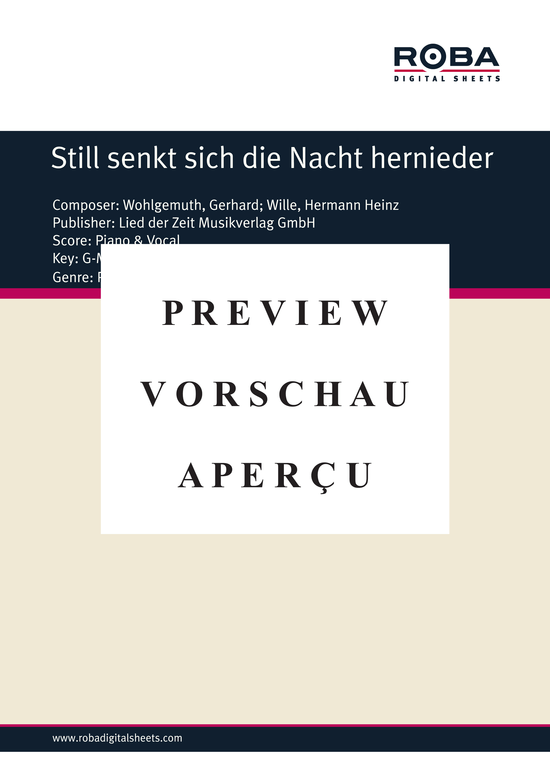 gallery: Still senkt sich die Nacht hernieder , , (Orgel Solo)