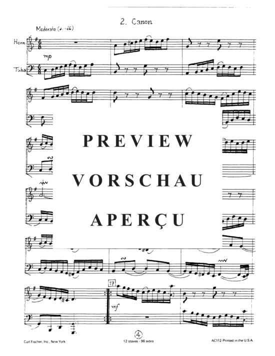 gallery: Goldberg Suite , , (Duett für Horn in F + Tuba)