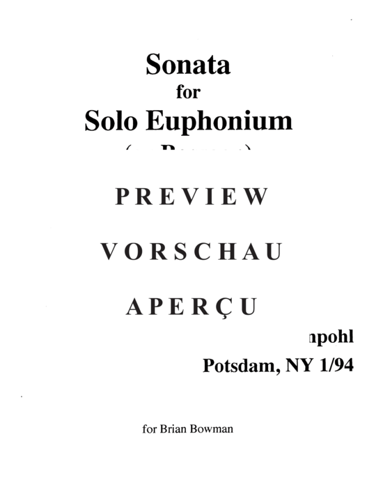 gallery: Sonata for Solo Euphonium , , (Euphonium/Fagott Solo)