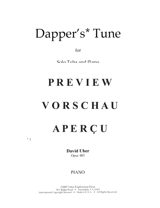 gallery: Dapper´s Tune , , (Tuba + Klavier + opt. Banjo)