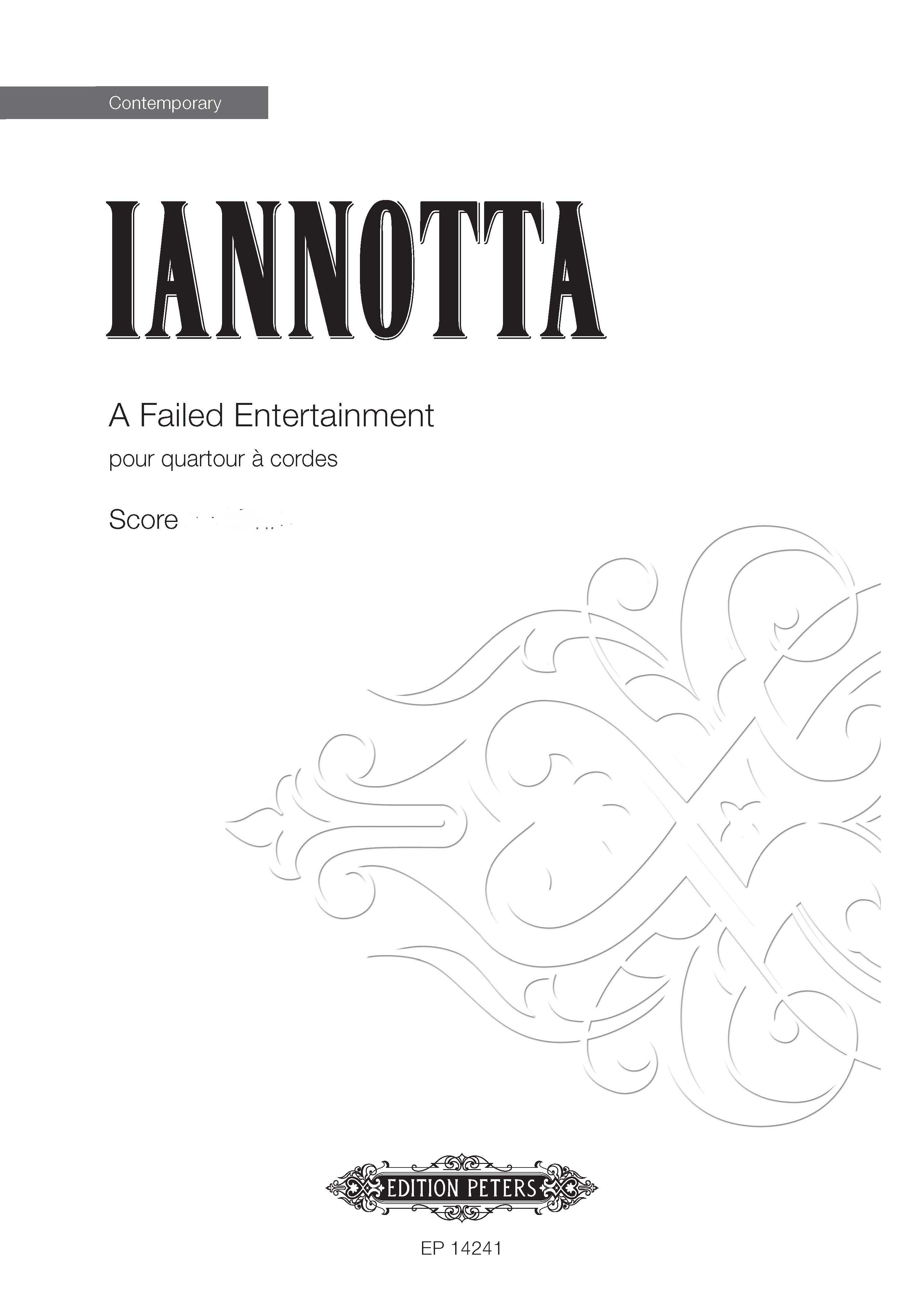 cover: A Failed Entertainment, Clara Iannotta