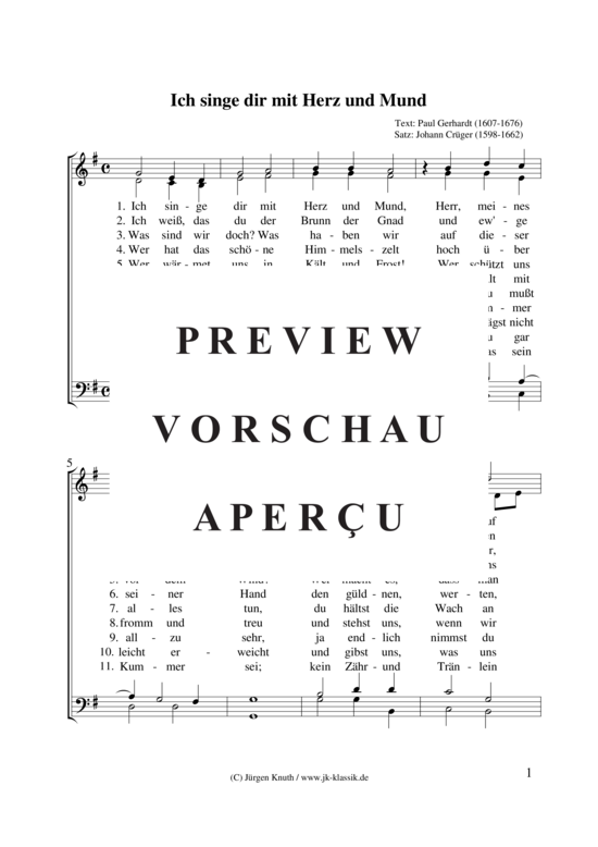 gallery: Ich singe dir mit Herz und Mund , , (Gemischter Chor + 2 Oberstimmen ad lib.)