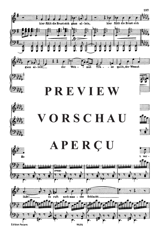 gallery: Kriegers Ahnung, D.957-2 (Schwanengesang) , ,  (Gesang tief + Klavier)