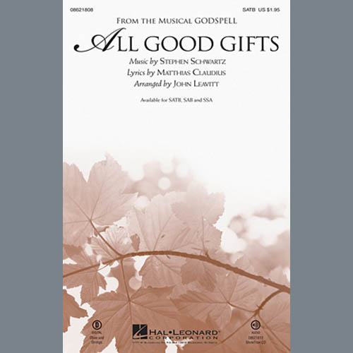 cover: All Good Gifts - Full Score, Godspell (Musical), Chor