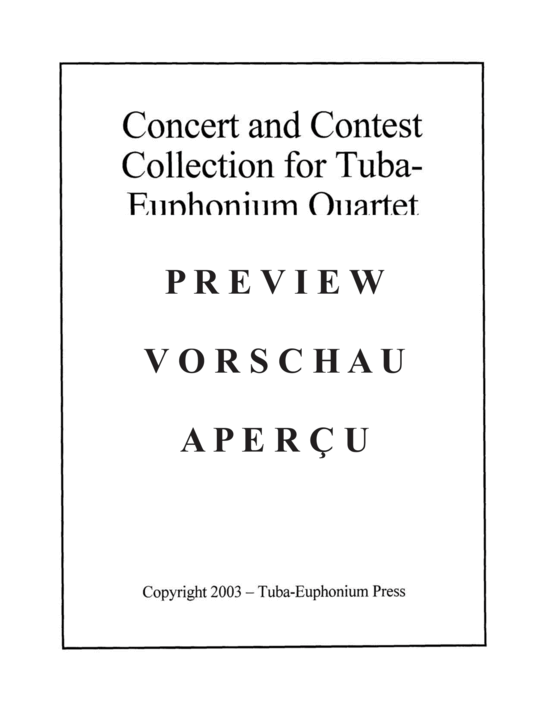 gallery: Concert and Contest Collection for Tuba-Euphonium Quartet , , (Tuba Quartett EETT)