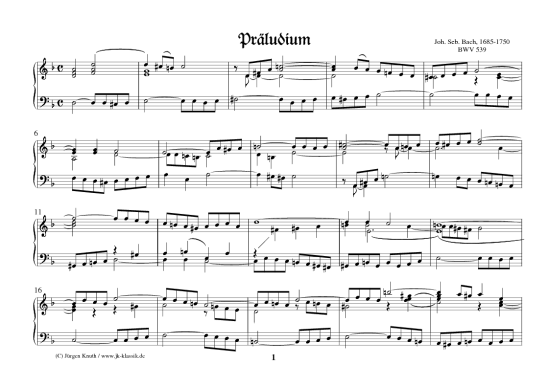 gallery: Präludium BWV 539 , , (Klavier/Cembalo/Orgel Solo)