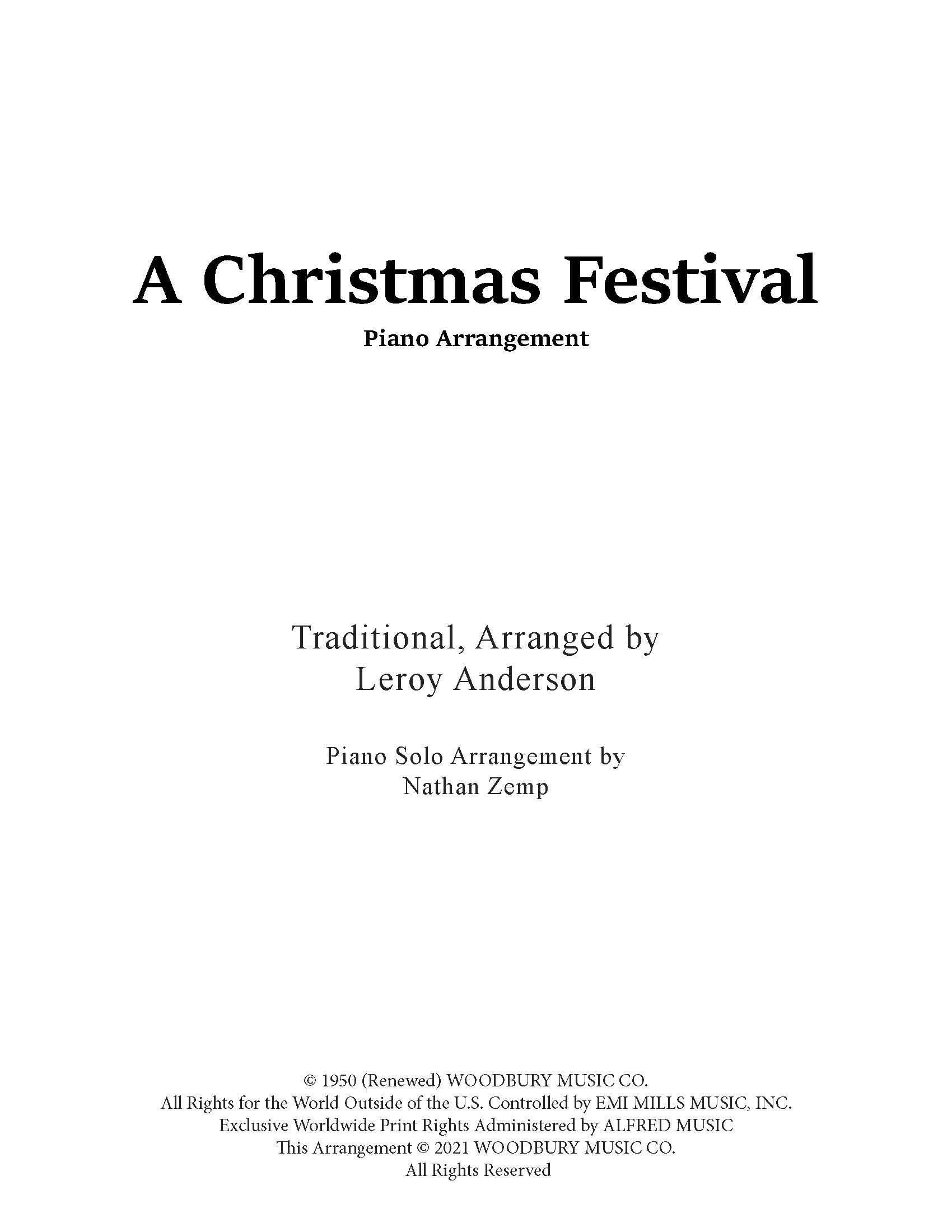 Produktbild zu: A Christmas Festival