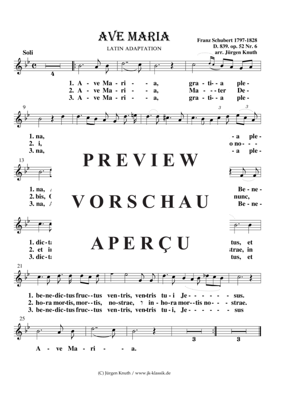 gallery: Ave Maria  D.839, op.52.6, B-Dur  Latin Adaptation , , (Orgel + Gesang)