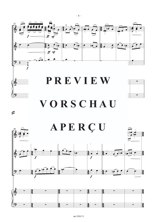 gallery: Vier Gespräche, Partitur , , (Sax-Quartett SATBass + Klavier)