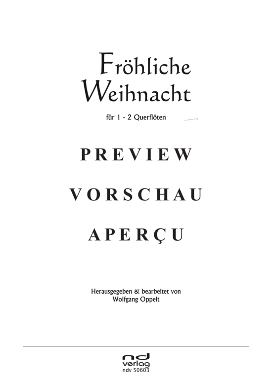 gallery: Fröhliche Weihnacht für 1-2 Querflöten , , (mittleres Register)