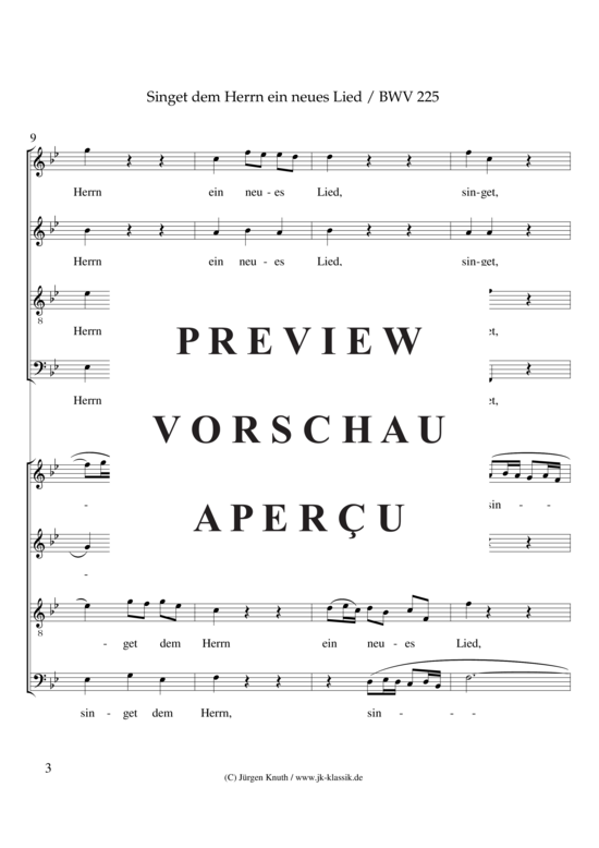 gallery: Singet dem Herrn ein neues Lied / BWV 225 / Motette No.1 , , (Gemischter Chor 8-stimmig)