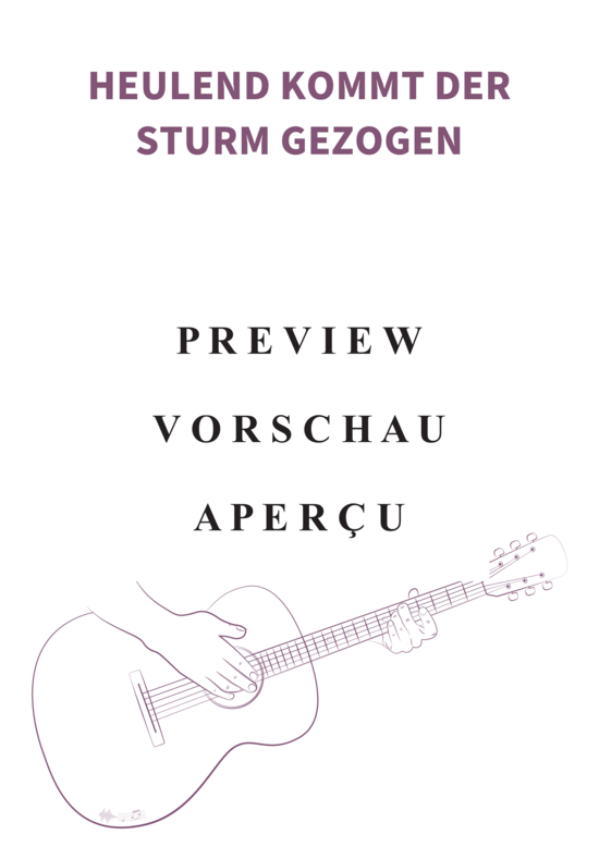 gallery: Heulend kommt der Sturm gezogen (Gesang + Akkorde) , Yvaine,  (Leadsheet)