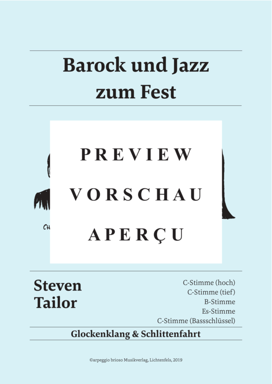 gallery: Glockenklang & Schlittenfahrt , , (Duett für 2 Stimmen in C, B, Es + C-Bassschlüssel)