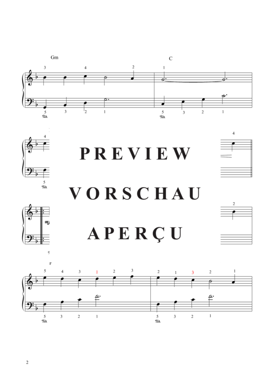 gallery: Drei Nüsse für Aschenbrödel (in F-Dur)  (Piano / Keyboard) , ,  (Klavier einfach)