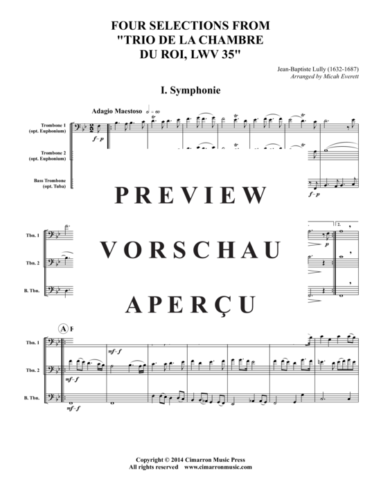 gallery: Vier Auswahlstücke aus Trio de la Chambre du Roi , , (Trio Posaune)