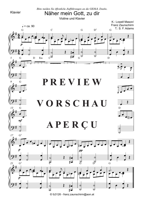 gallery: Näher mein Gott zu dir , , (Violine + Klavier)