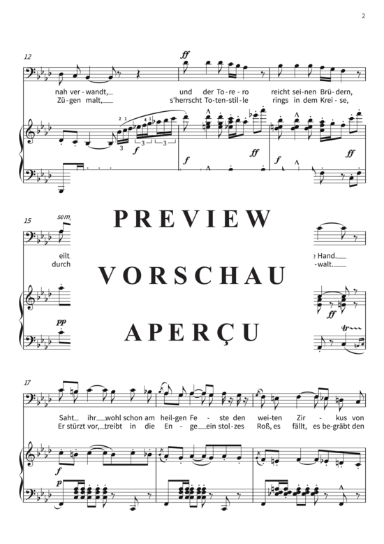 gallery: Auf in den Kampf, Torero! - Lied des Escamillo aus der Oper Carmen , , (Gesang + Klavier)