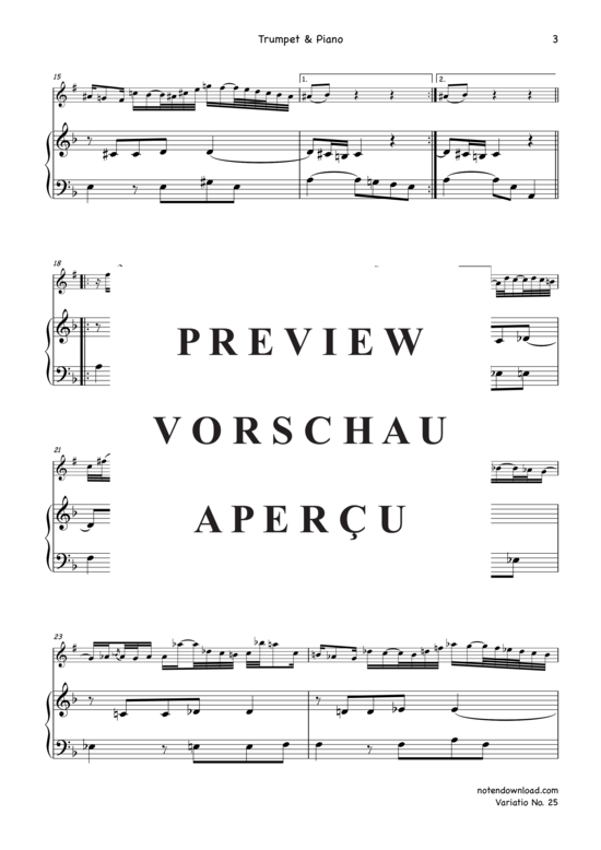 gallery: Variatio Nr. 25 (Goldberg-Variationen) , ,  (Trompete in B + Klavier/Orgel)