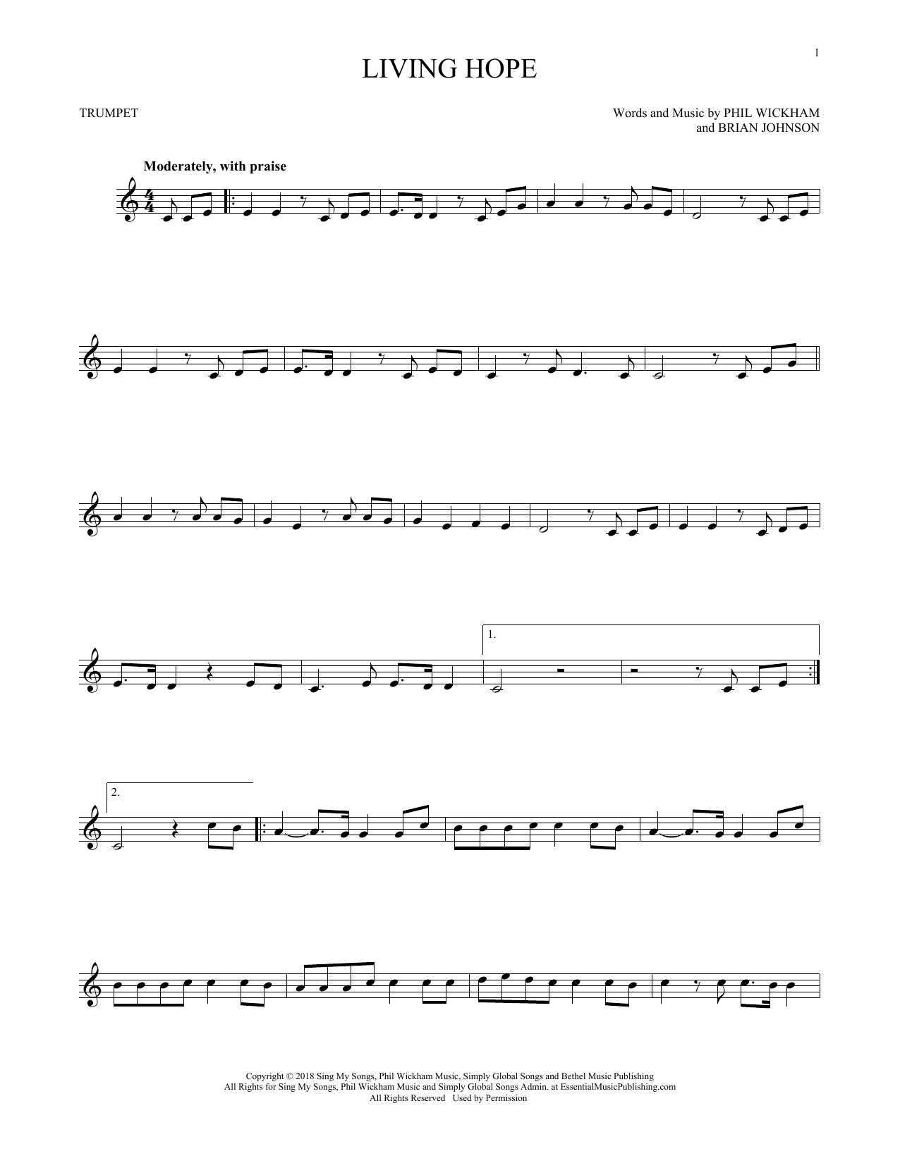 Living Hope - sheet music by Phil Wickham - smd-1447386 | notendownload