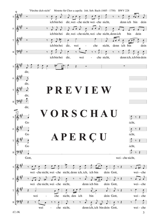 gallery: Fürchte dich nicht Motette (BWV 228) , ,  (Gemischter Chor 8-stimmig)