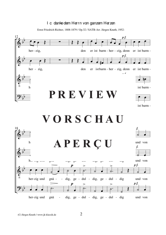 gallery: Ich danke dem Herrn von ganzem Herzen Op.32 , , (Gemischter Chor)