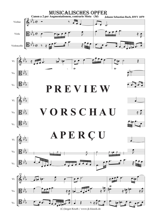 gallery: Musikalisches Opfer BWV 1079  Canon a 2 per Augmentationem, contrario Motu (3d) , ,   (Streich-Trio)