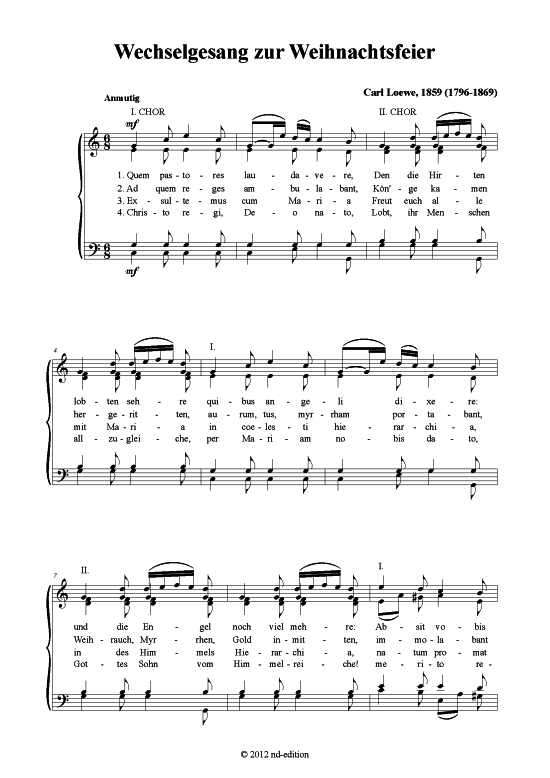 Wechselgesang zur Weihnachtsfeier 