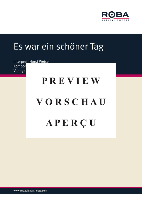 gallery: Es war ein schöner Tag , Weiser, Horst , (Klavier + Gesang)