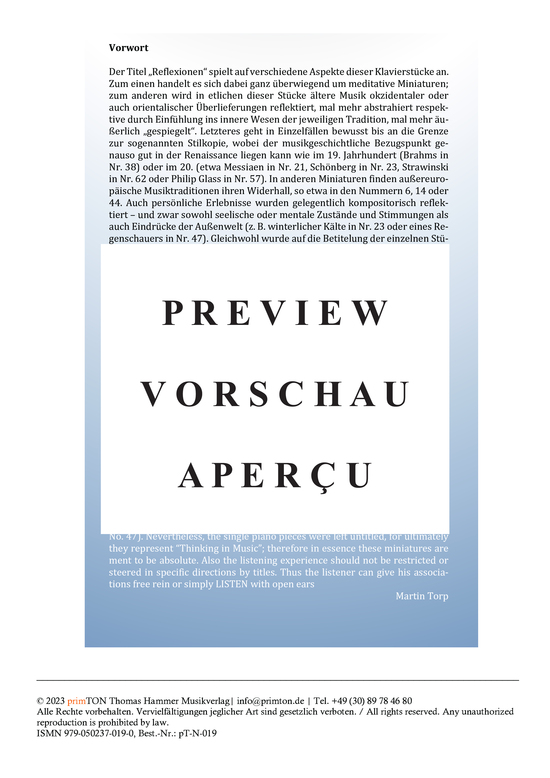 gallery: Reflections / Reflexionen - 64 Miniaturen für Klavier , , (Klavier Solo)